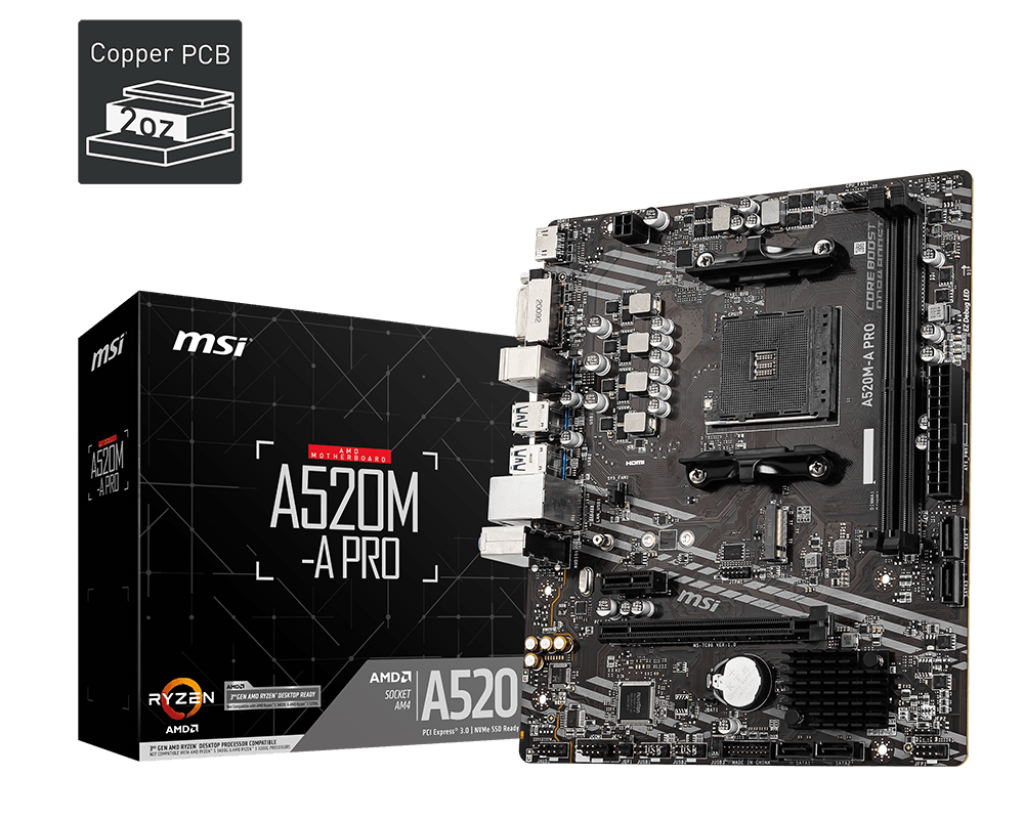 MSI Motherboard A520M-A PRO - MSI e-Shop | Offiziell von MSI Deutschland