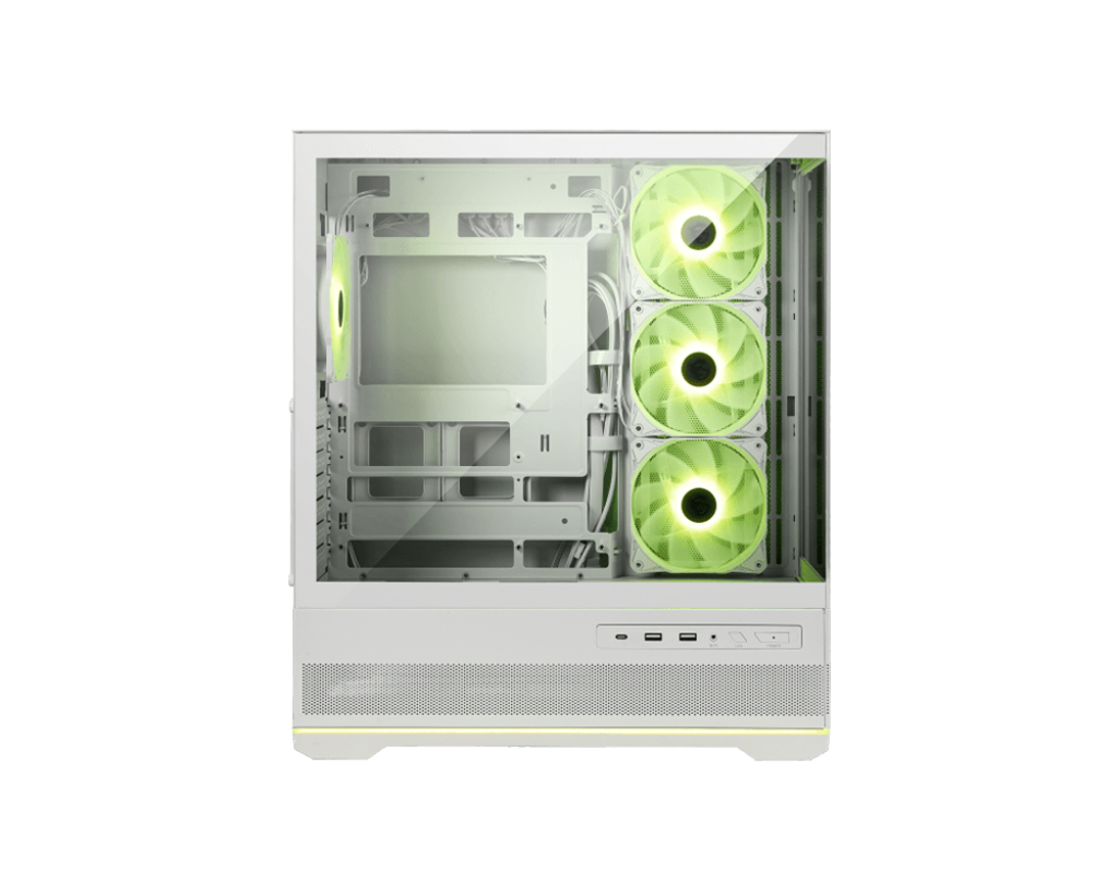 MSI MAG PANO 110R PZ WHITE PC Case | 270° Panoramic View | Mid-Tower