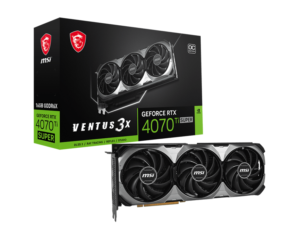 MSI Grafikkarte GeForce RTX 4070 Ti SUPER 16G VENTUS 3X OC