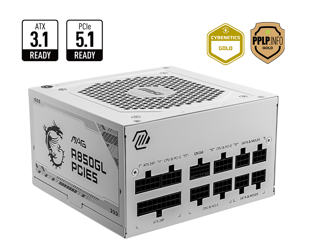 MSI MAG A850GL PCIE5 WHITE