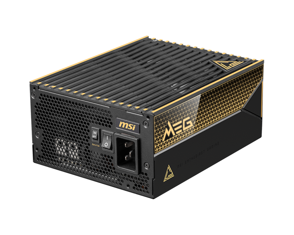 MSI MEG Ai1600T PCIE5 1600W Power Supply | 80 PLUS Titanium | ATX 3.1