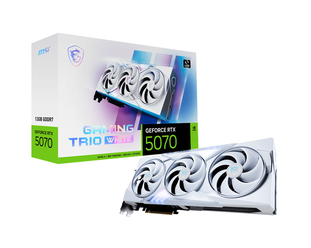 GeForce RTX 5070 12G GAMING TRIO WHITE