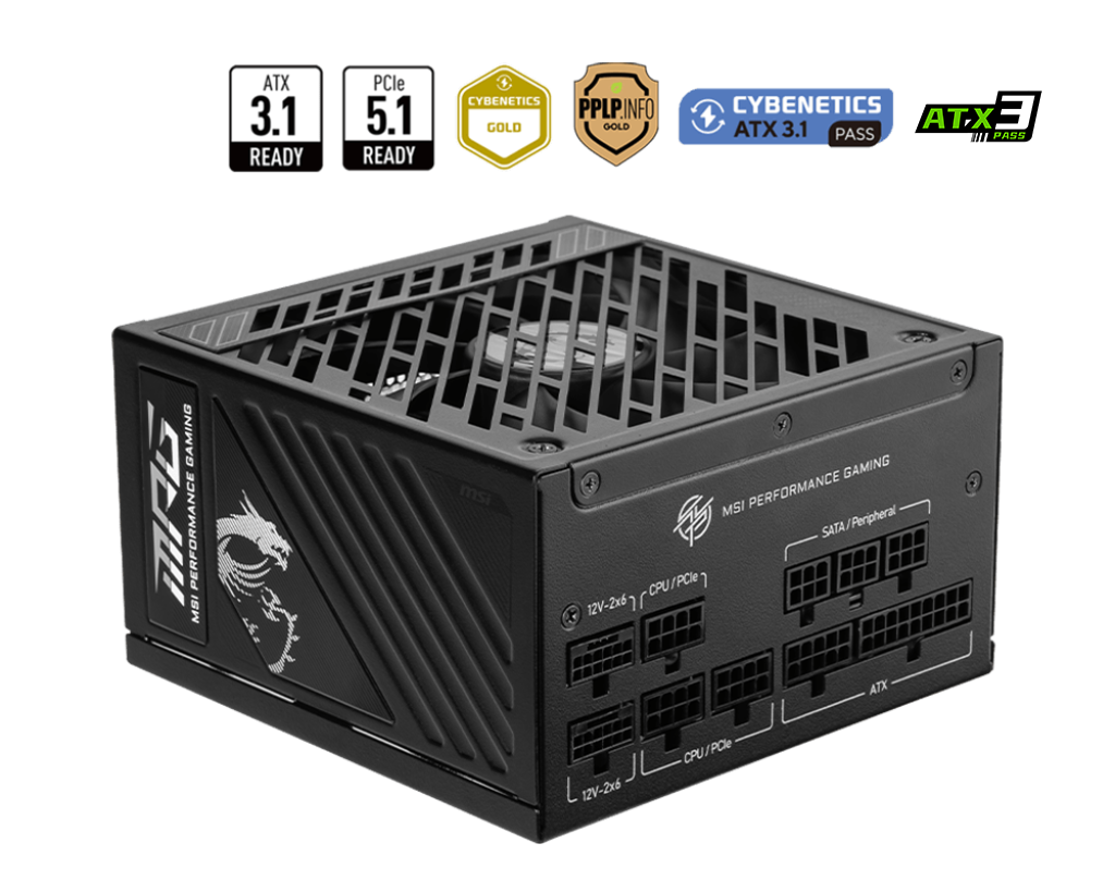 MPG A850GS PCIE5 : 850W ATX12V 3.1 - 80PLUS Gold