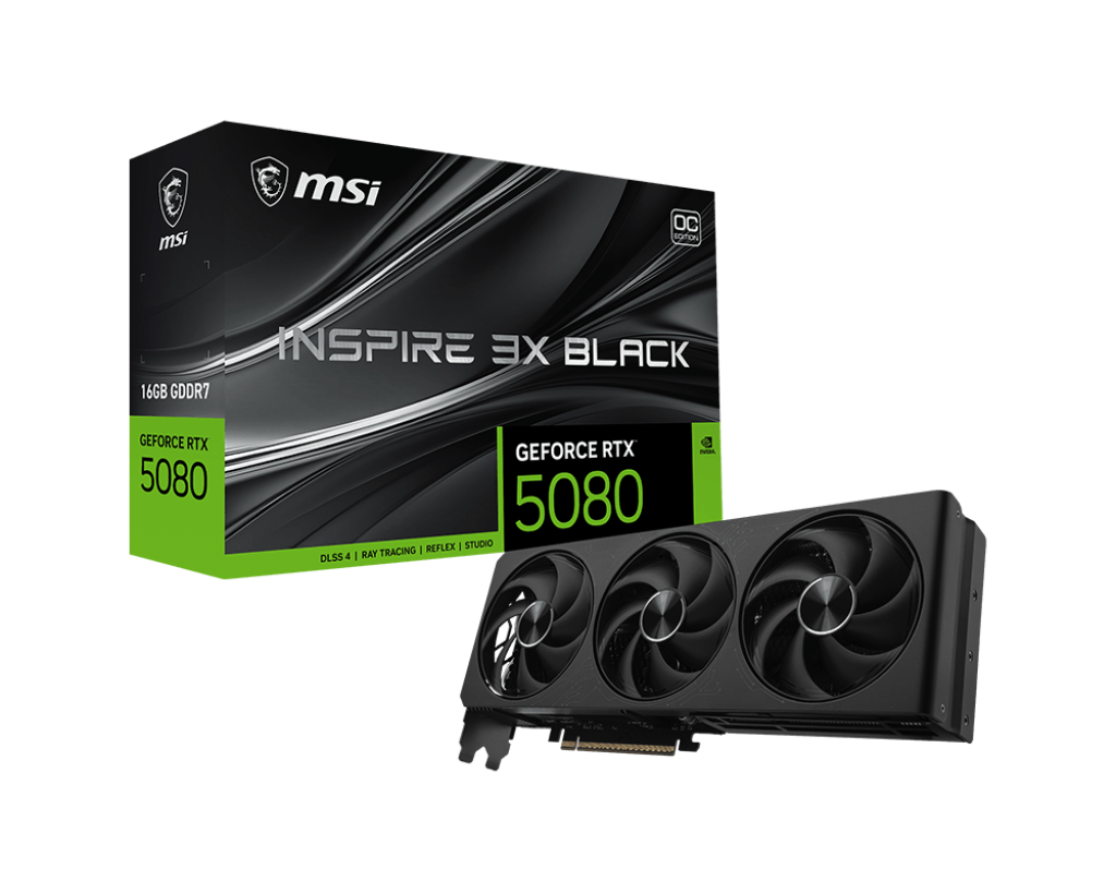 MSI Grafikkarte GeForce RTX 5080 16G INSPIRE 3X OC BLACK