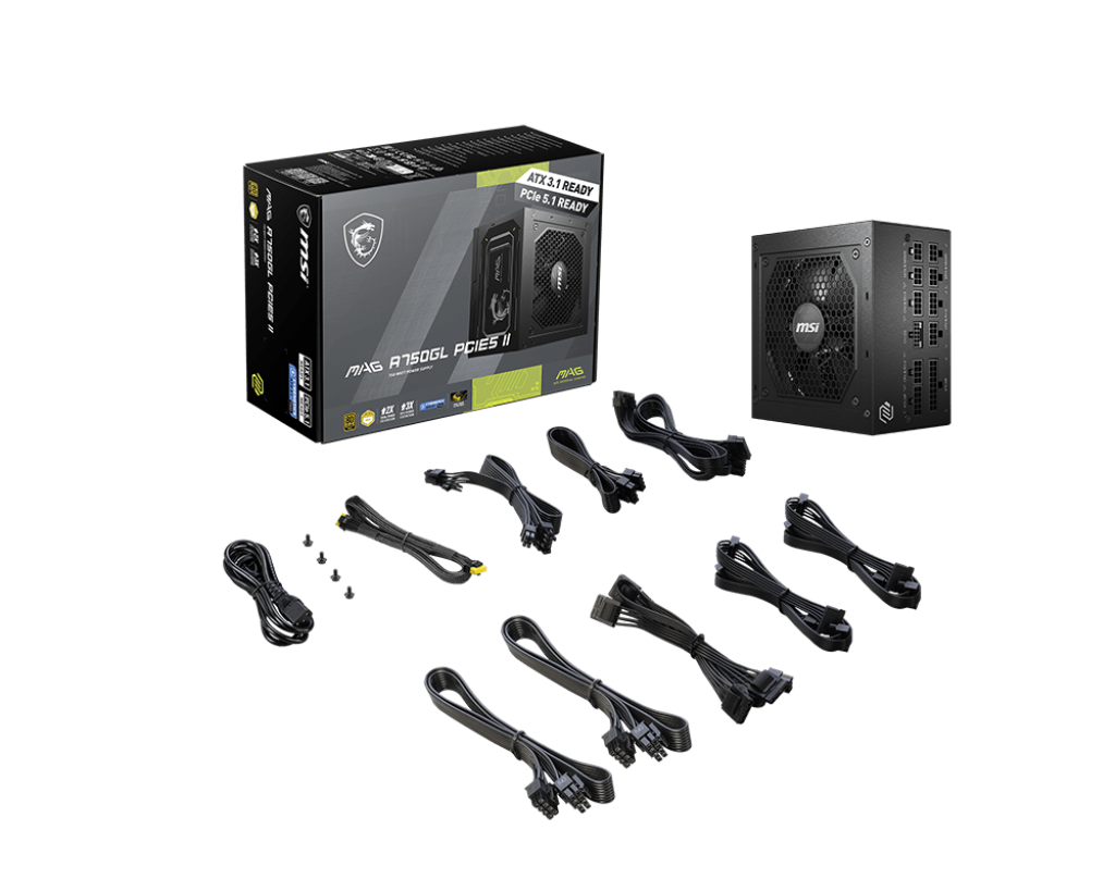 MSI MAG A750GL PCIE5 II 80 Plus Gold | Fuente de Alimentación