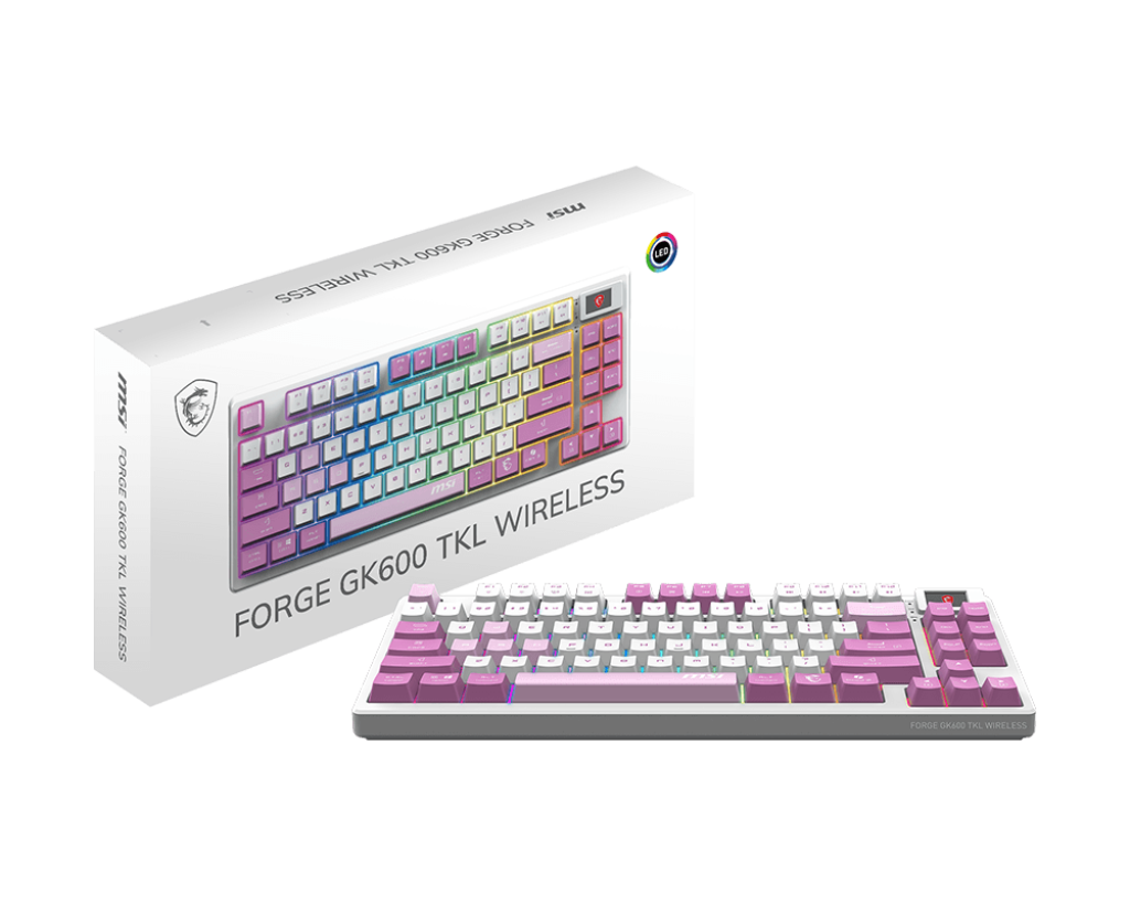 MSI Tastatur FORGE GK600 TKL WIRELESS VIOLET DE