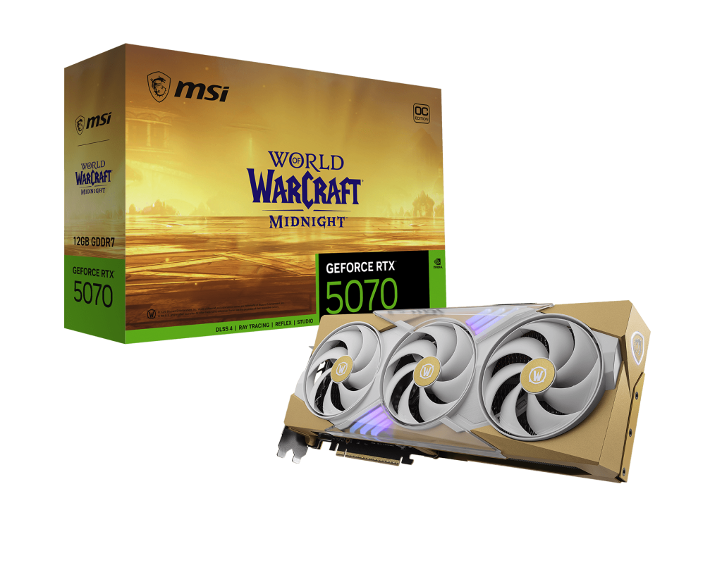 MSI Grafikkarte GeForce RTX 5070 12G World of Warcraft MIDNIGHT LIGHT EDITION OC