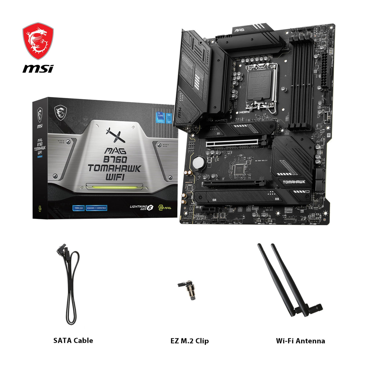 MSI Mainboard MAG B760 TOMAHAWK WIFI