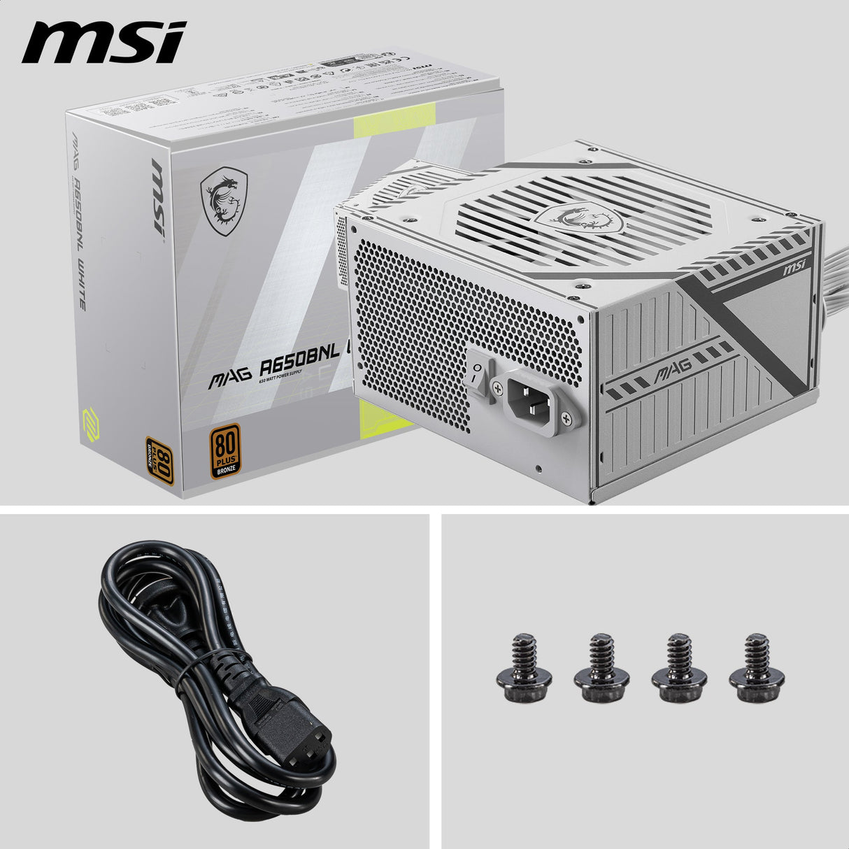 MSI Desktop PC Netzteil MAG A650BNL WHITE