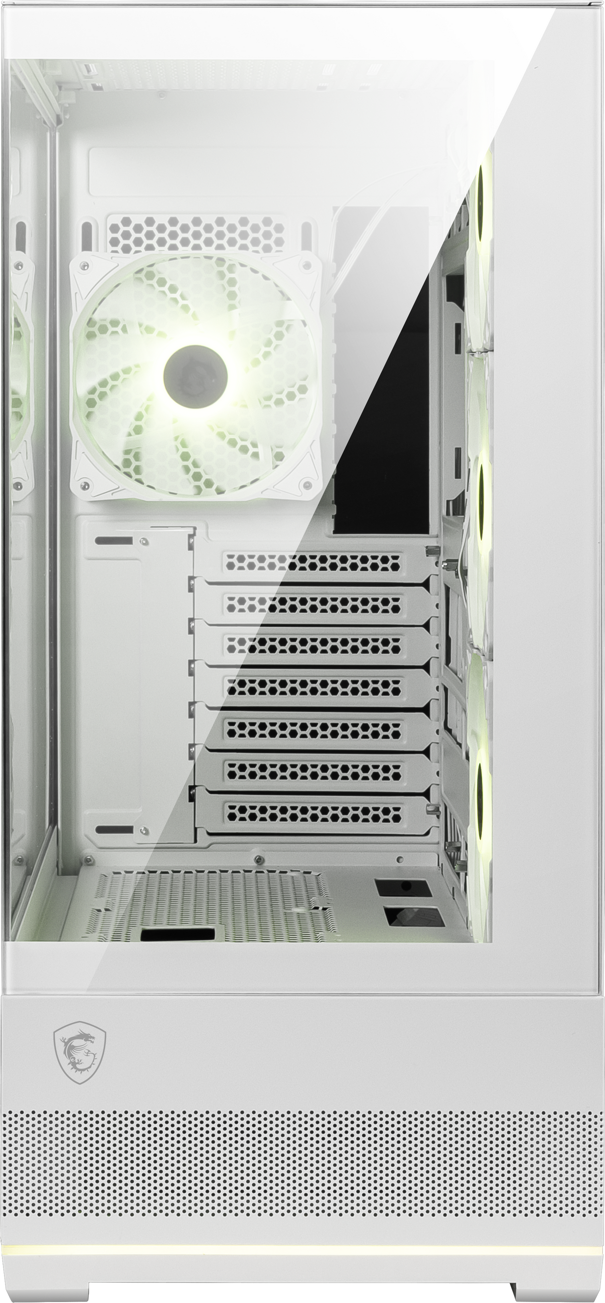 MSI MAG PANO 110R PZ WHITE PC Case | 270° Panoramic View | Mid-Tower