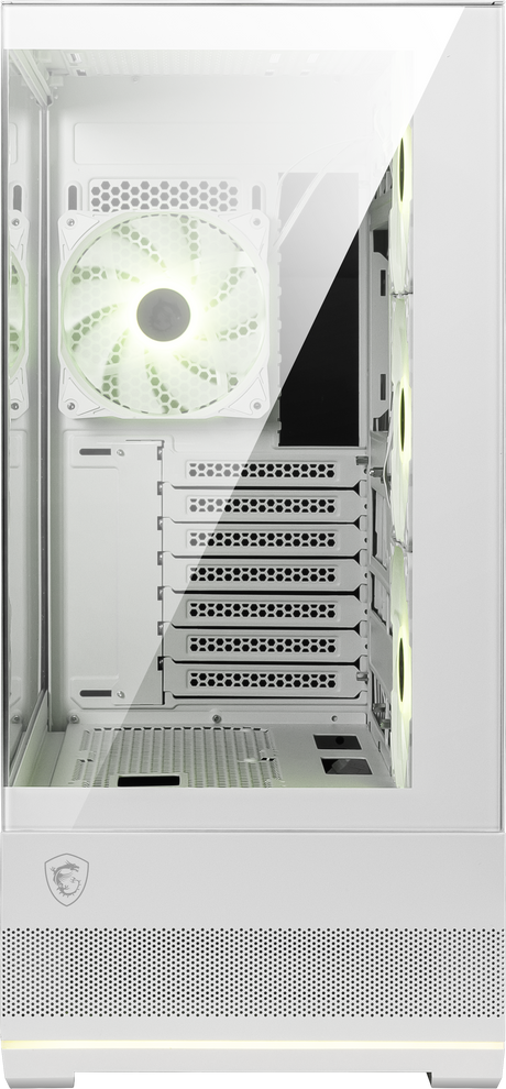 MSI MAG PANO 110R PZ WHITE PC Case | 270° Panoramic View | Mid-Tower