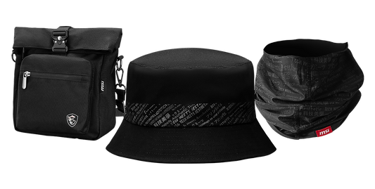 FAN BUNDLE 2: MSI CyberCircuit POUCH10O, Bucket Hat Fischerhut, Neck Gaiter Halstuch - MSI e-Shop | Offiziell von MSI Deutschland