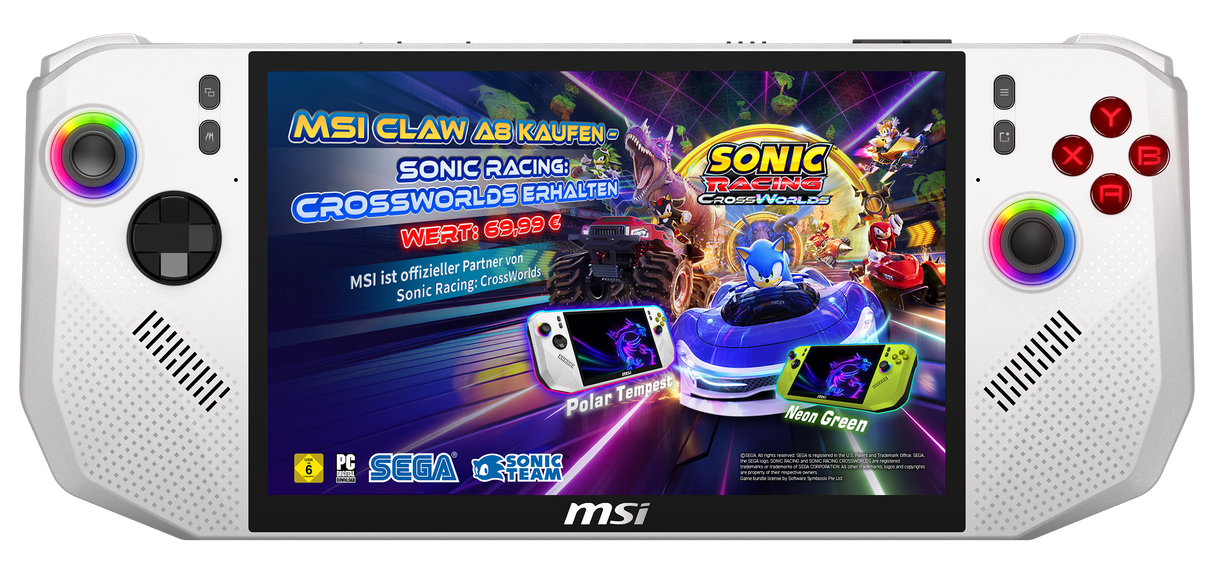 MSI Handheld PC Claw A8 BZ2EM-036 Polar Tempest; Copilot+ PC