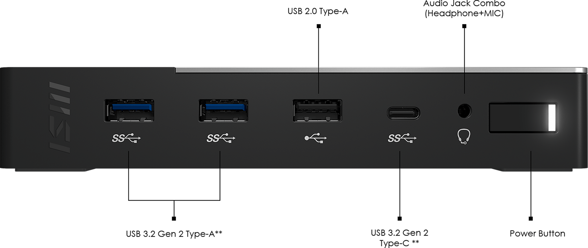 MSI USB-C Docking Station Gen2 für Notebook und Desktop PC - MSI e-Shop | Offiziell von MSI Deutschland