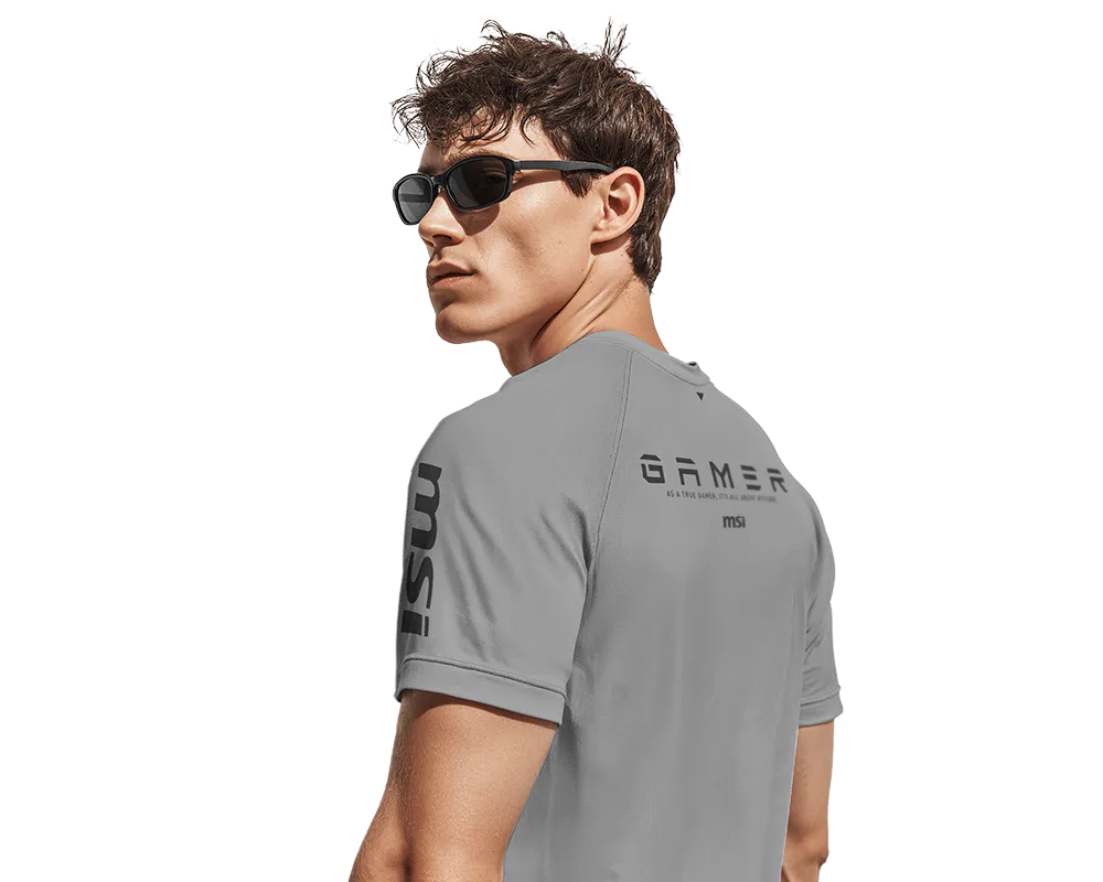 MSI Gamer-Serie Feuchtigkeitsableitendes Raglan-T-Shirt, Gr. M