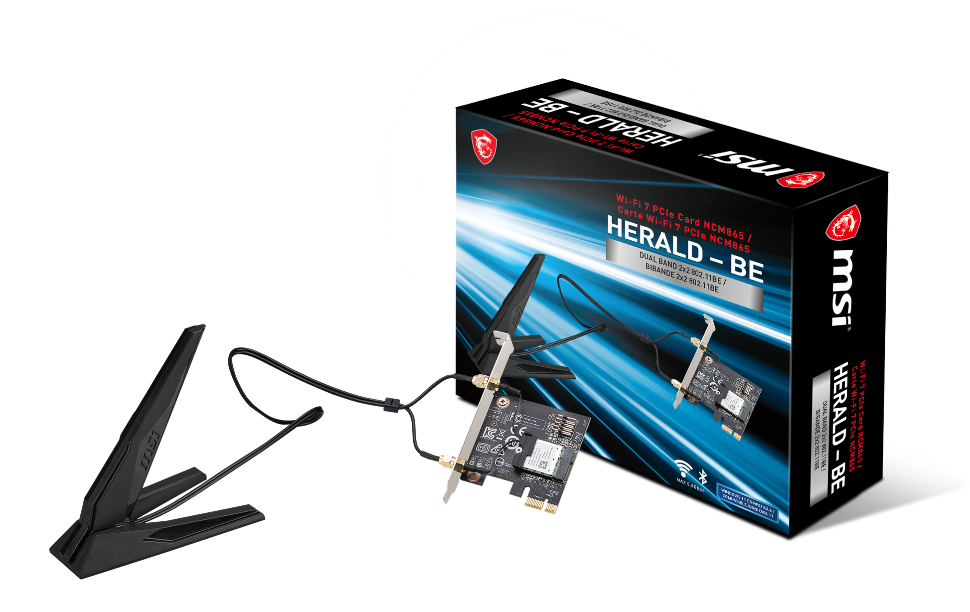 MSI WI-FI 7 Wirless Adapter Herald-BR NCM865 - MSI e-Shop | Offiziell von MSI Deutschland