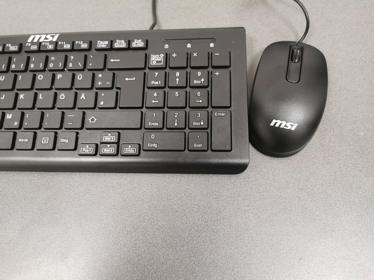 MSI Tastatur- und Maus-Set Combo USB, Schwarz