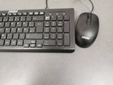 MSI Tastatur- und Maus-Set Combo USB, Schwarz