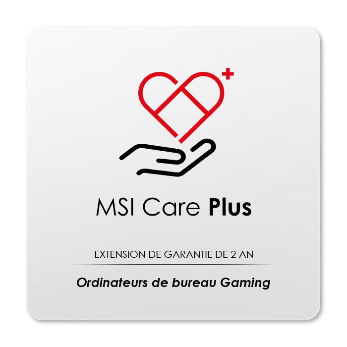 2 ans - Extension de garantie pour ordinateurs de bureau de série Gaming, Prestige et Creator