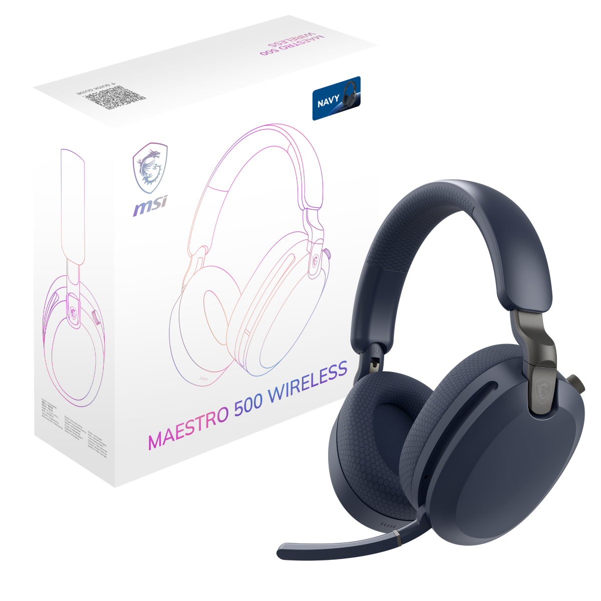 MSI Maestro 500 Wireless Navy | Auriculares Inalámbricos