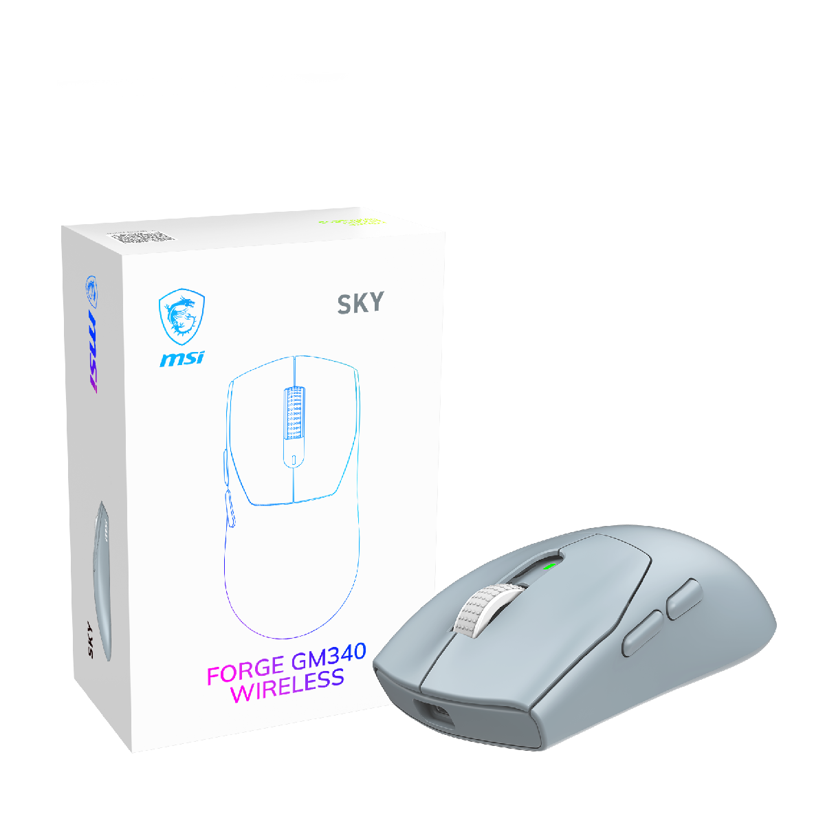 MSI Forge GM340 Wireless SKY | Ratón Gaming Inalámbrico