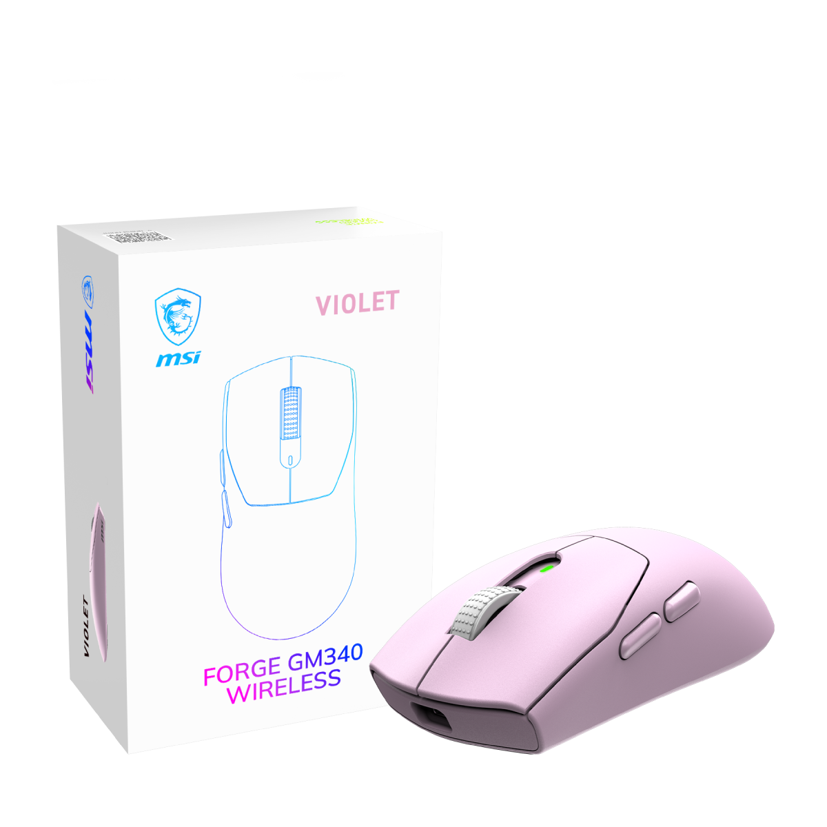 MSI Forge GM340 Wireless Violet | Ratón Gaming Inalámbrico