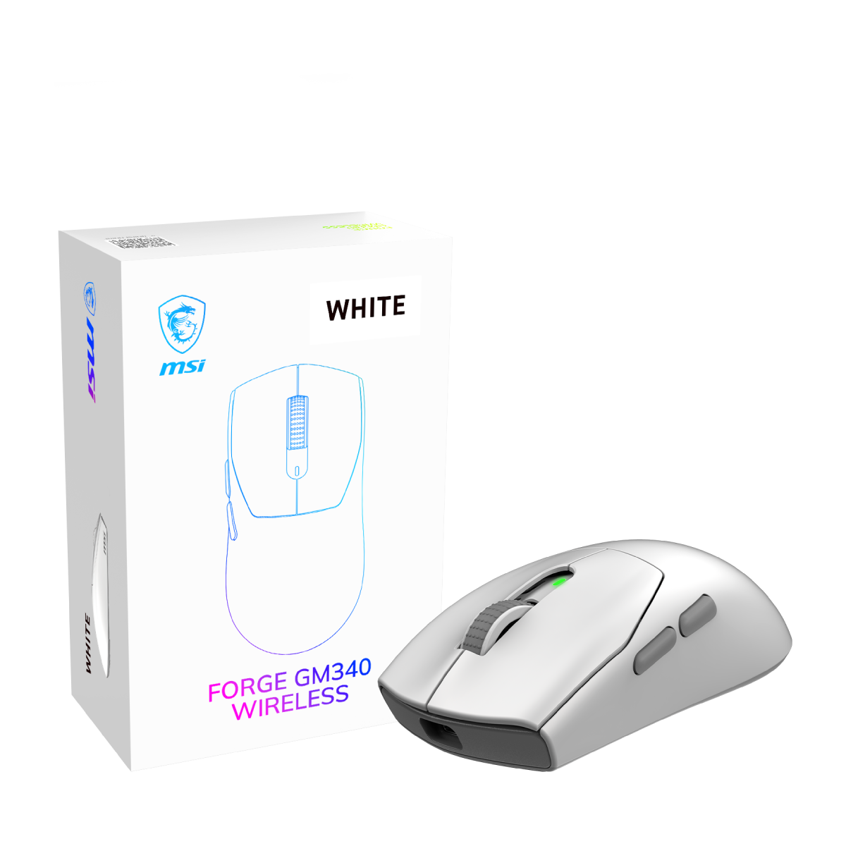 MSI Forge GM340 Wireless White | Ratón Gaming Inalámbrico