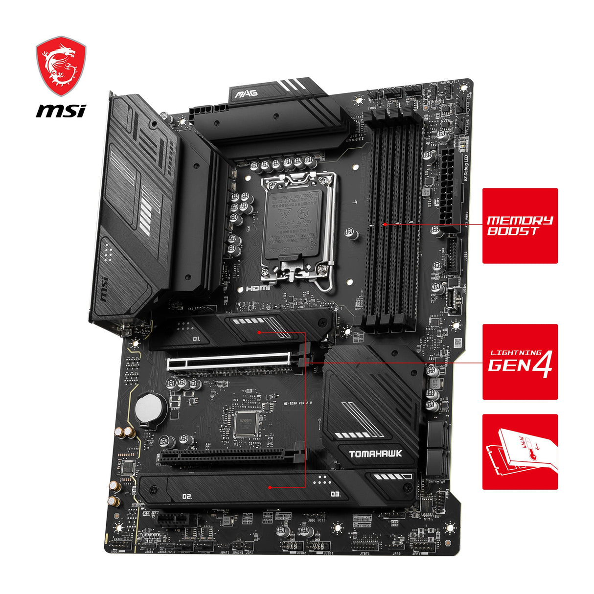 MSI Mainboard MAG B760 TOMAHAWK WIFI