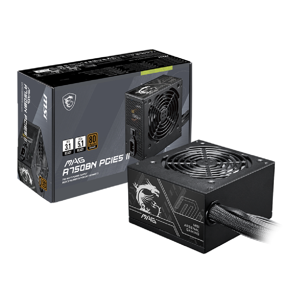 MSI MAG A750BN PCIE5 II | Fuente de Alimentación