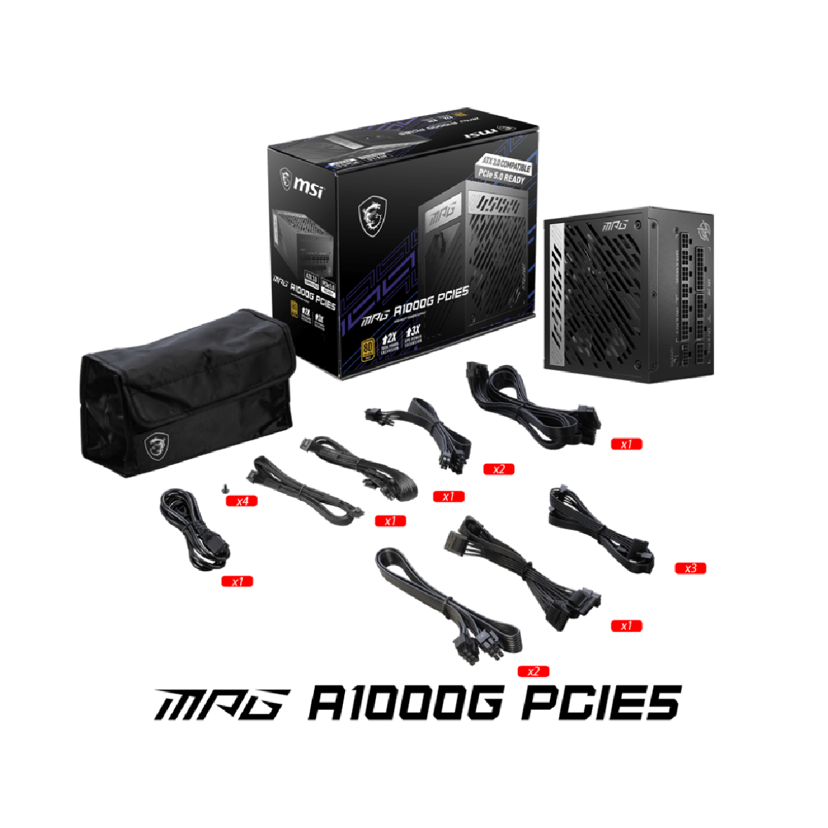 MSI MPG A1000G PCIE5 80 Plus Gold Modular | Fuente de Alimentación