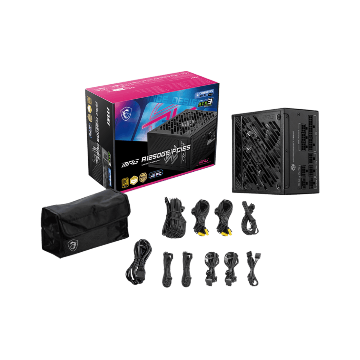 MSI MPG A1250GS PCIE5 80 PLUS Gold | Fuente de Alimentación