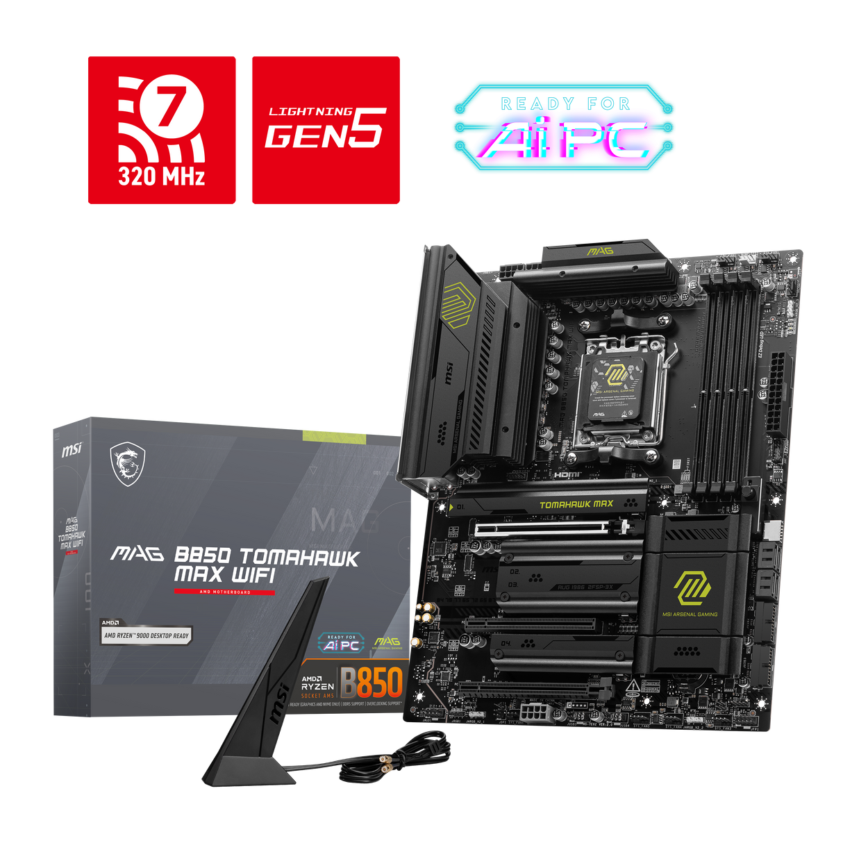 MSI Motherboard MAG B850 TOMAHAWK MAX WIFI