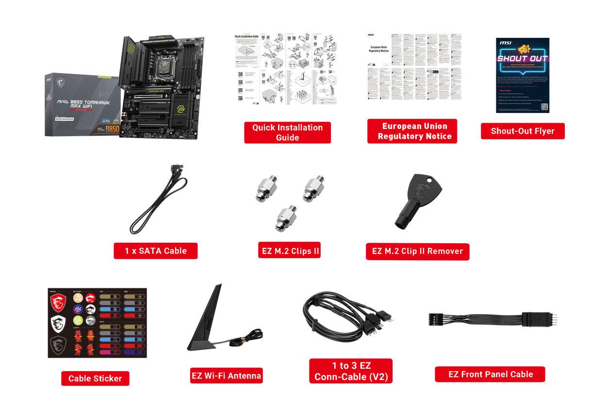 MSI Motherboard MAG B850 TOMAHAWK MAX WIFI