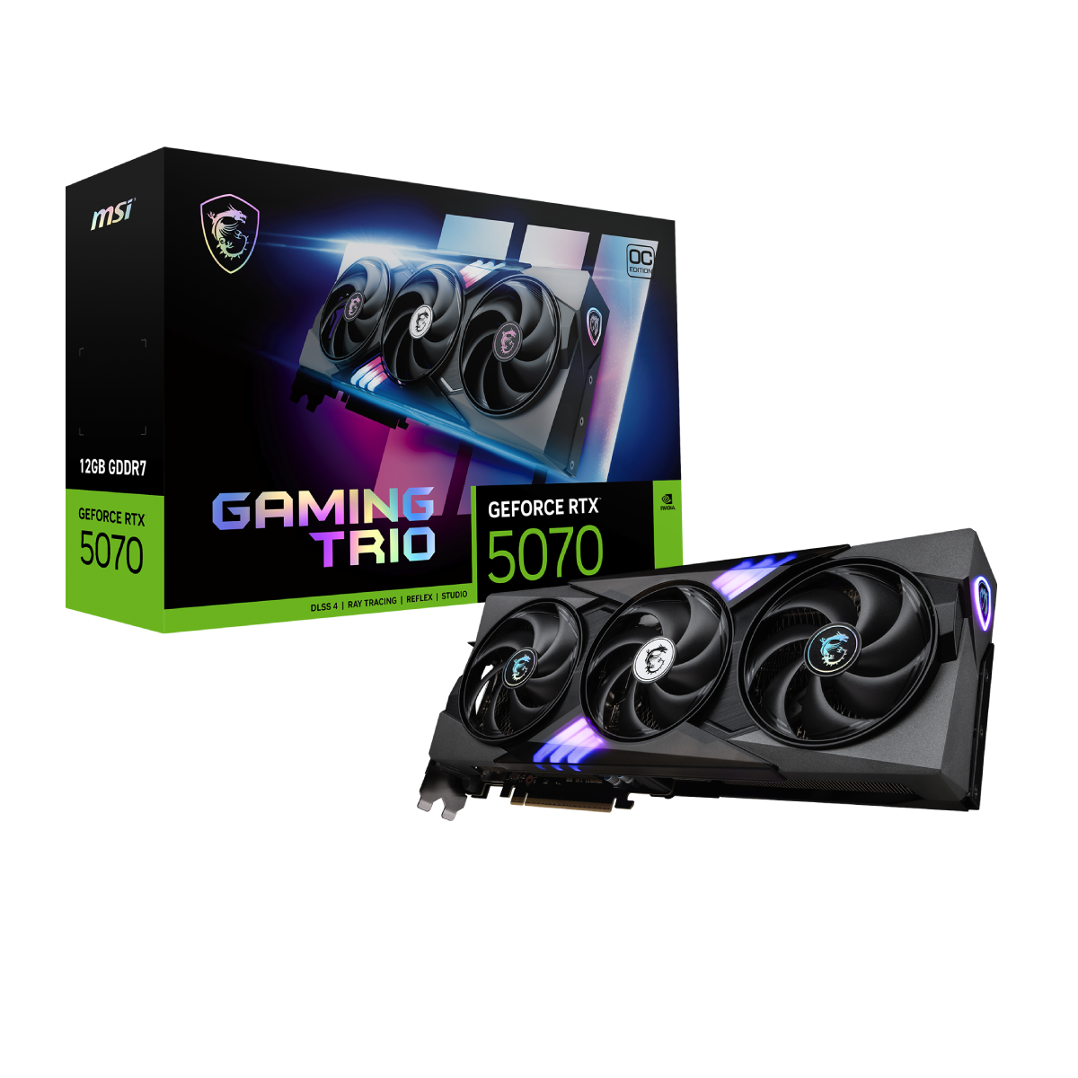 MSI GeForce RTX 5070 12G GAMING TRIO OC | Tarjeta Gráfica