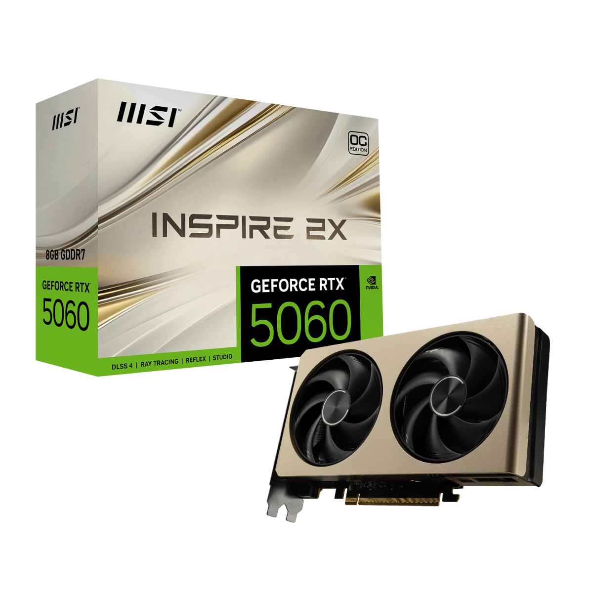 MSI GeForce RTX 5060 8G INSPIRE 2X OC | Tarjeta Gráfica