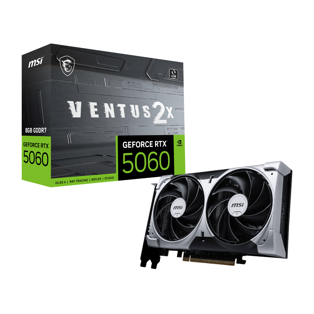 MSI GeForce RTX 5060 8G VENTUS 2X | Tarjeta Gráfica