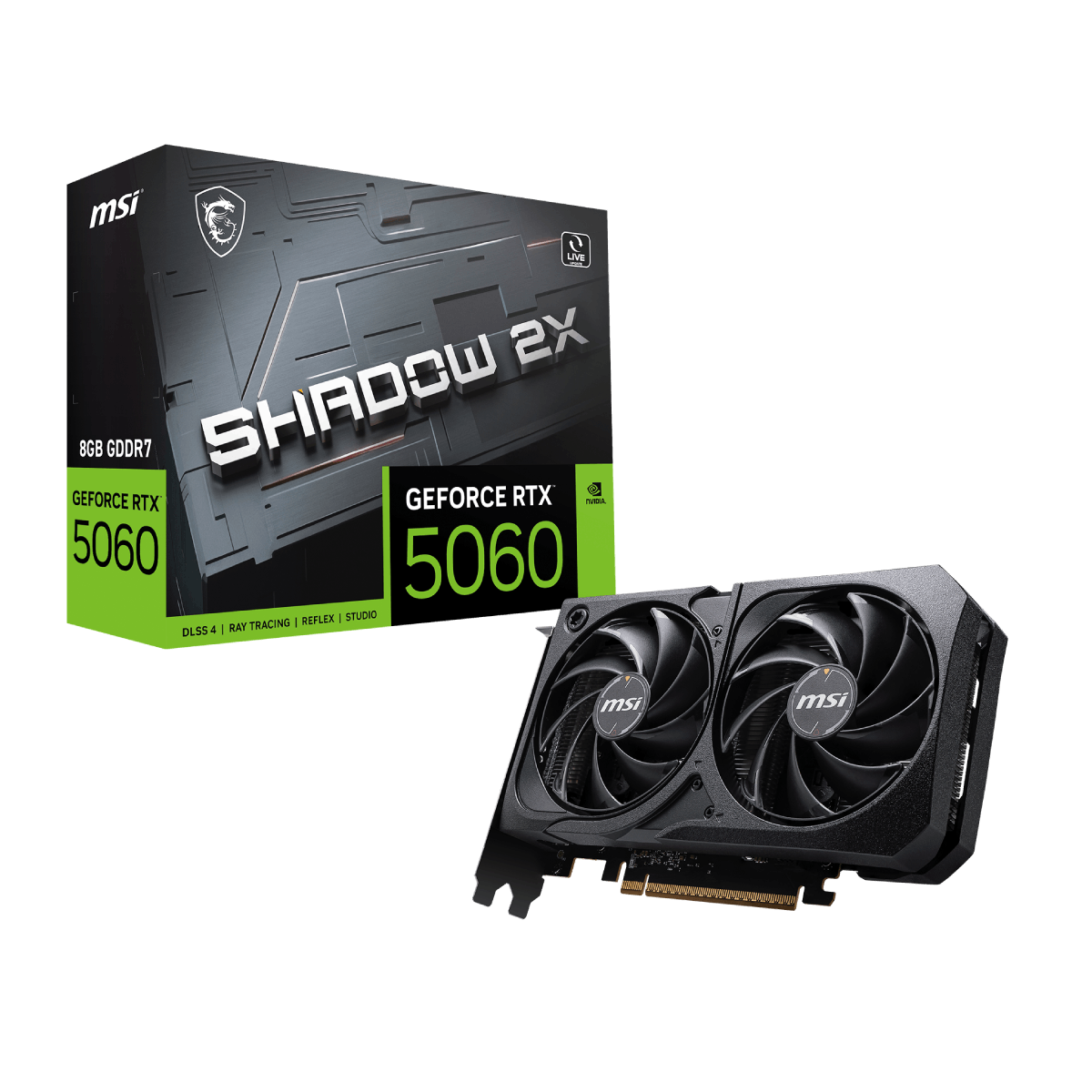 MSI GeForce RTX 5060 8G SHADOW 2X | Tarjetas Gráficas