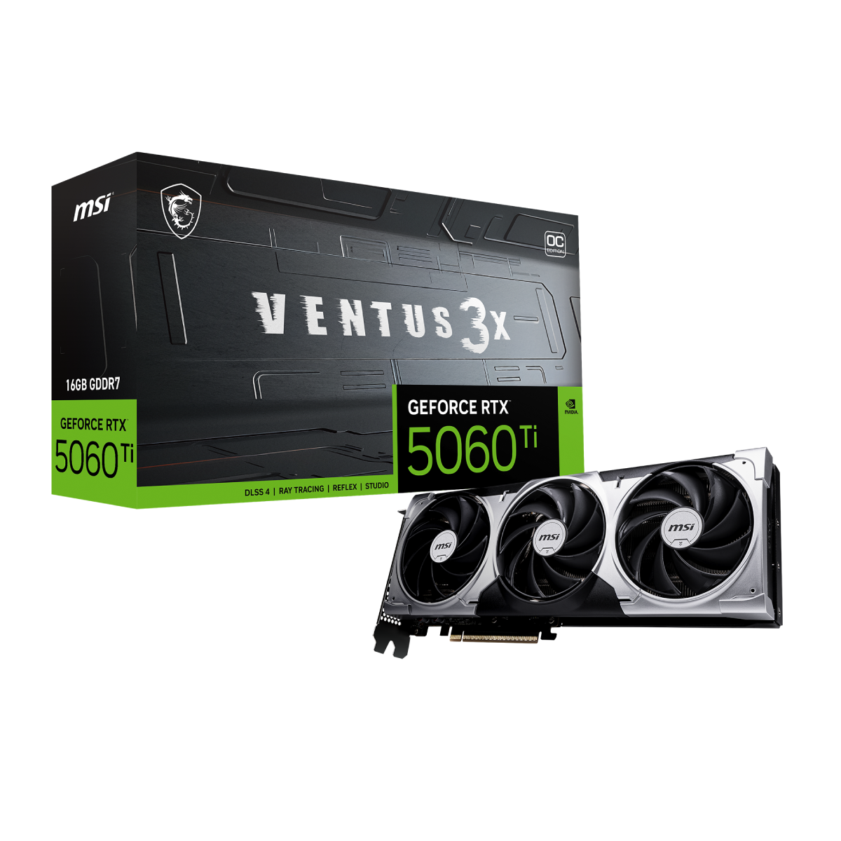 MSI GeForce RTX 5060 Ti 16G VENTUS 3X OC | Tarjeta Gráfica