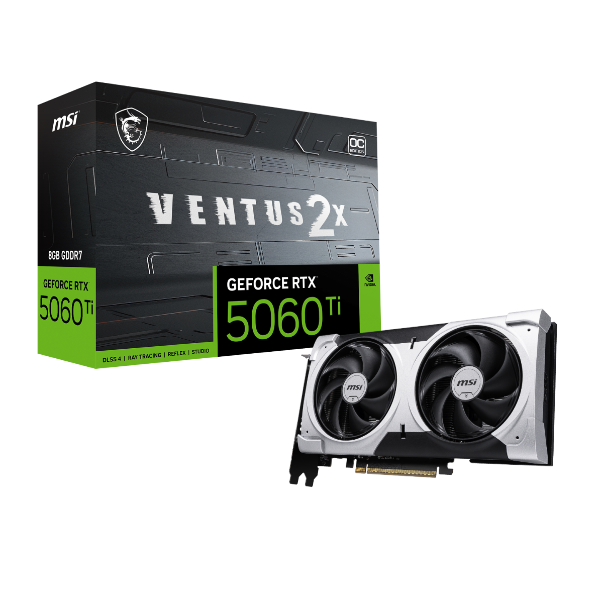 MSI GeForce RTX 5060 Ti 8G VENTUS 2X OC PLUS | Tarjeta Gráfica