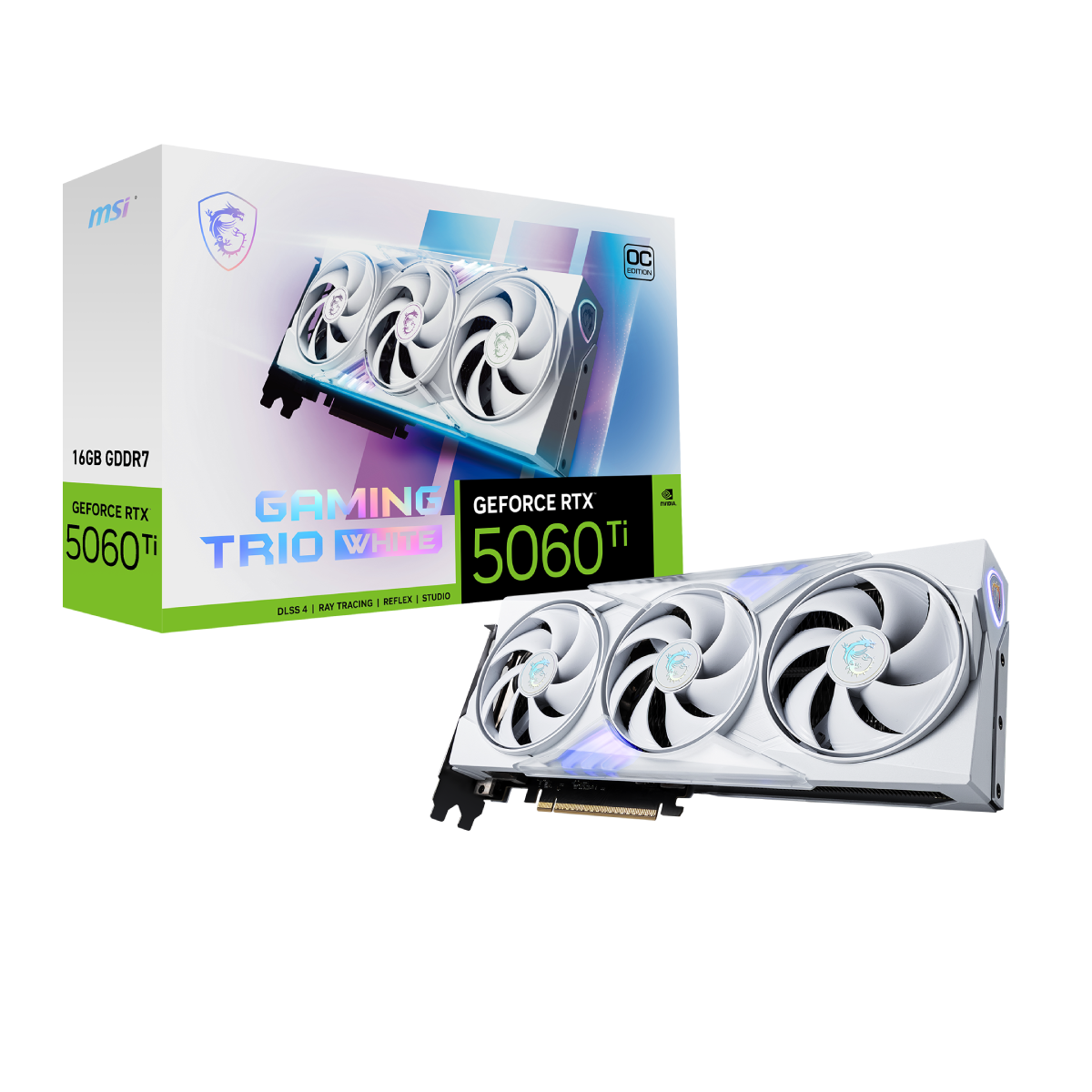 MSI GeForce RTX 5060 Ti 16G GAMING TRIO OC WHITE | Tarjeta Gráfica