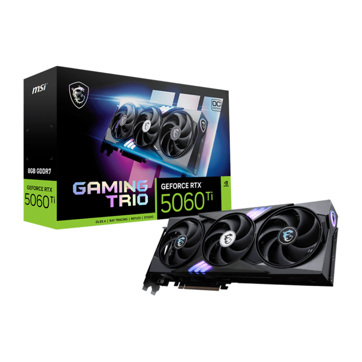 MSI GeForce RTX 5060 Ti 8G GAMING TRIO OC | Tarjeta Gráfica