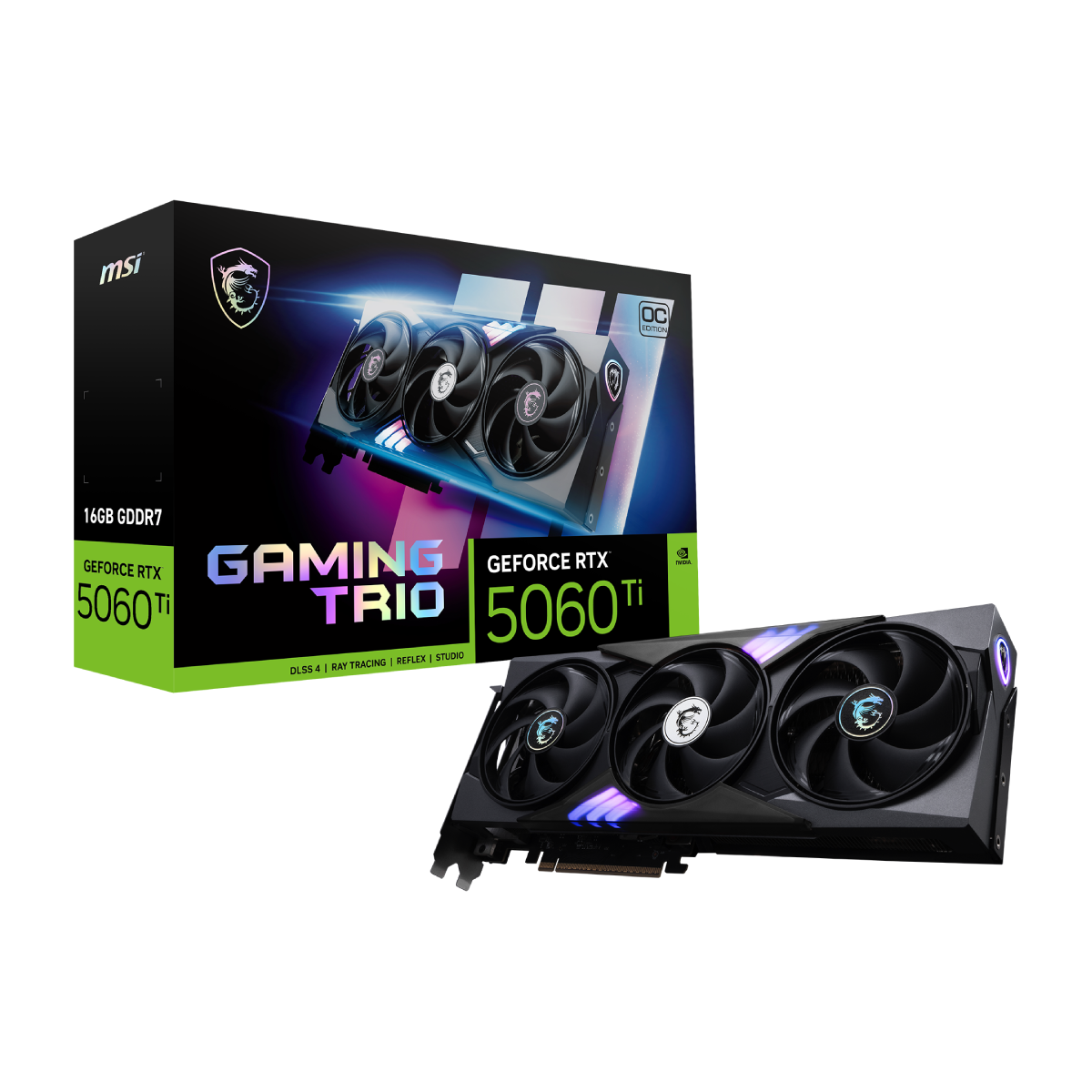 MSI GeForce RTX 5060 Ti 16G GAMING TRIO OC | Tarjeta Gráfica