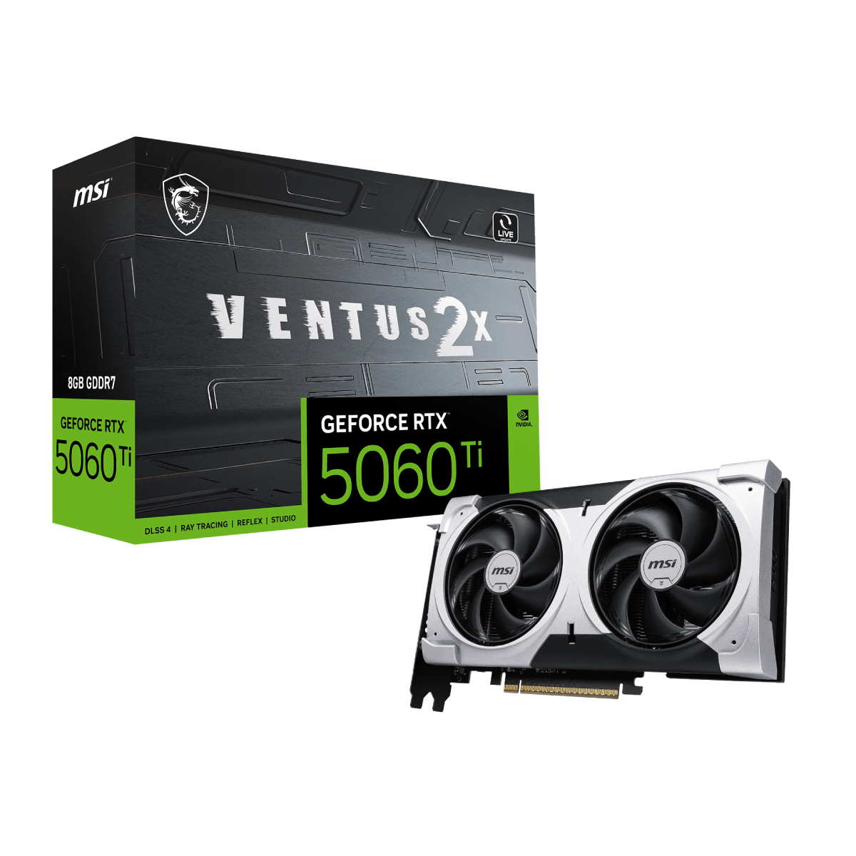 MSI GeForce RTX 5060 Ti 8G VENTUS 2X PLUS | Tarjeta Gráfica