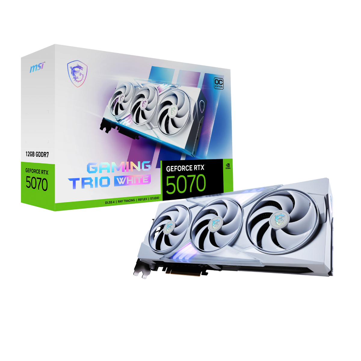 MSI GeForce RTX 5070 12G GAMING TRIO OC WHITE | Tarjeta Gráfica