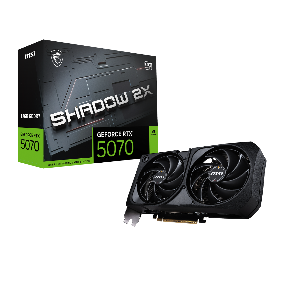 MSI GeForce RTX 5070 12G SHADOW 2X OC | Tarjeta Gráfica