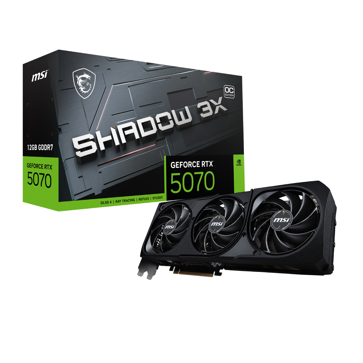 MSI GeForce RTX 5070 12G SHADOW 3X OC | Tarjeta Gráfica