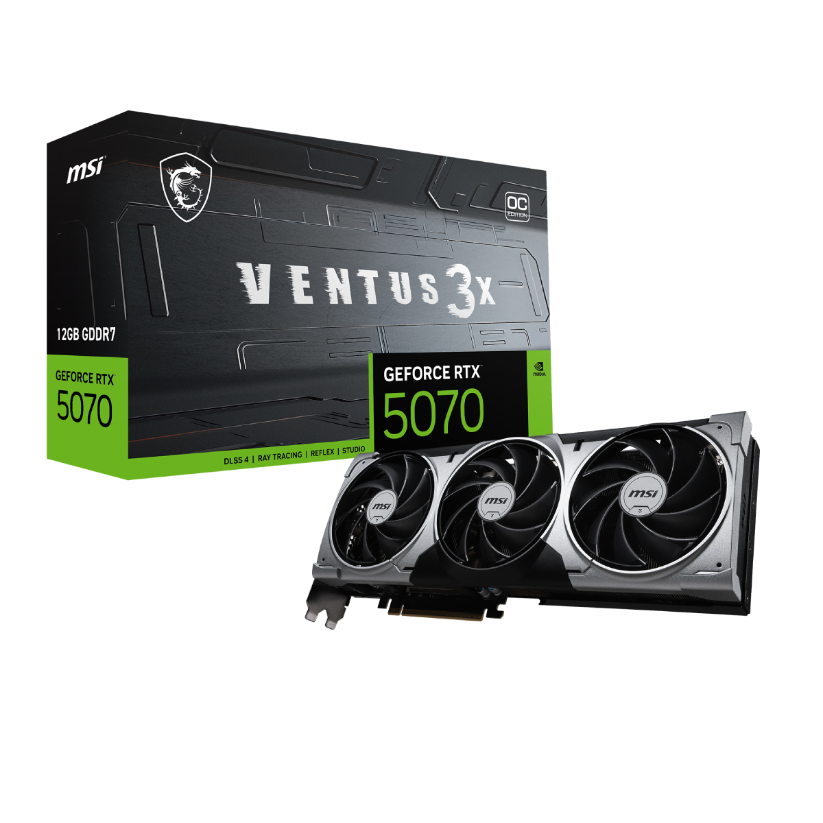 MSI GeForce RTX 5070 12G VENTUS 3X OC | Tarjeta Gráfica
