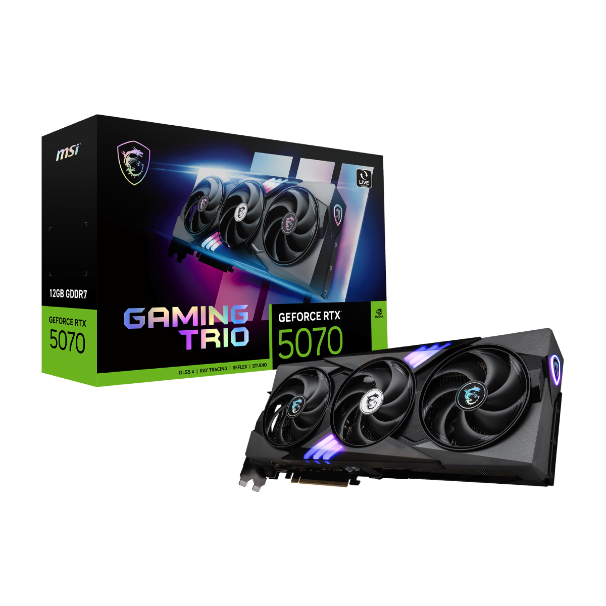 MSI GeForce RTX 5070 12G GAMING TRIO | Tarjeta Gráfica