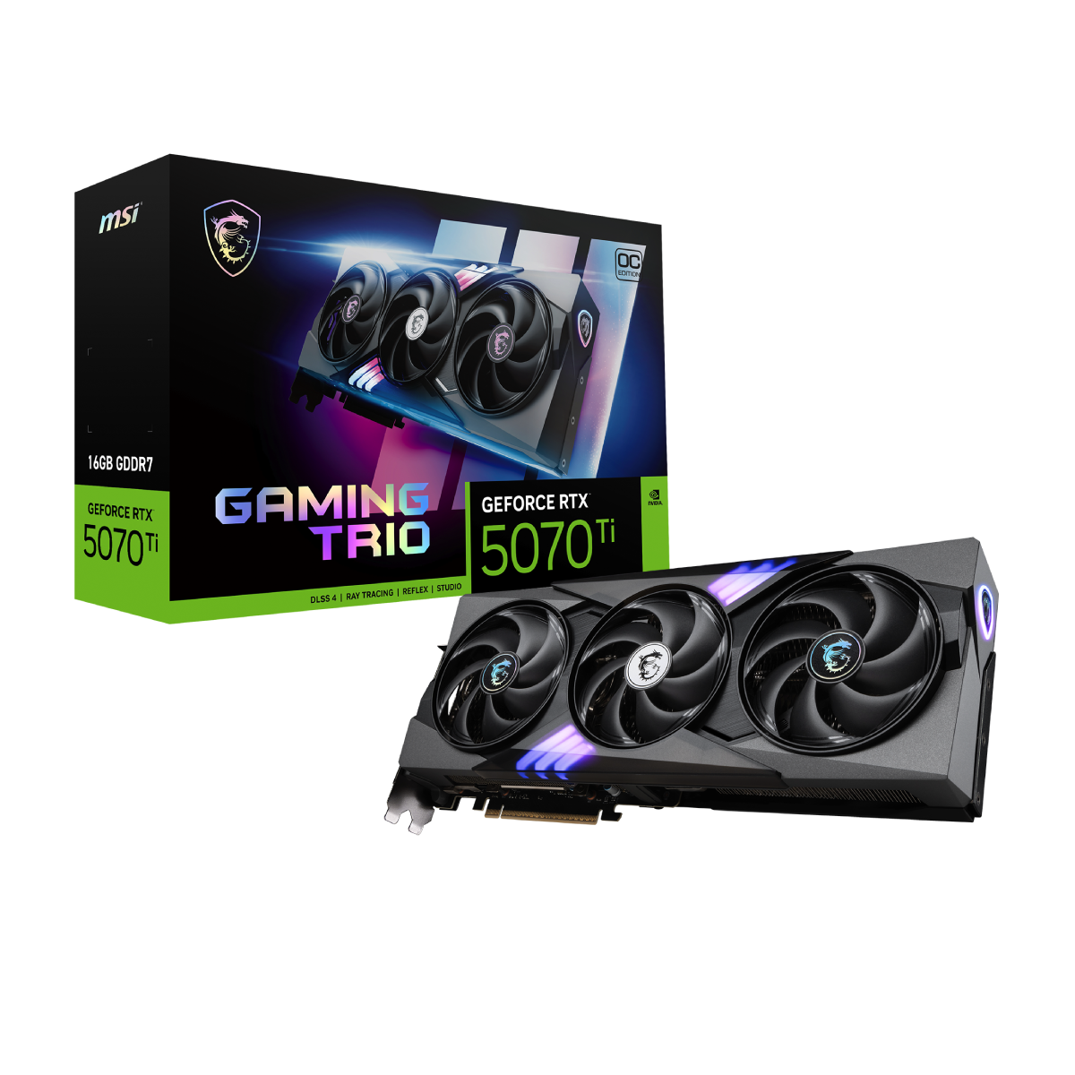 MSI GeForce RTX 5070 Ti 16G GAMING TRIO OC PLUS | Tarjeta Gráfica
