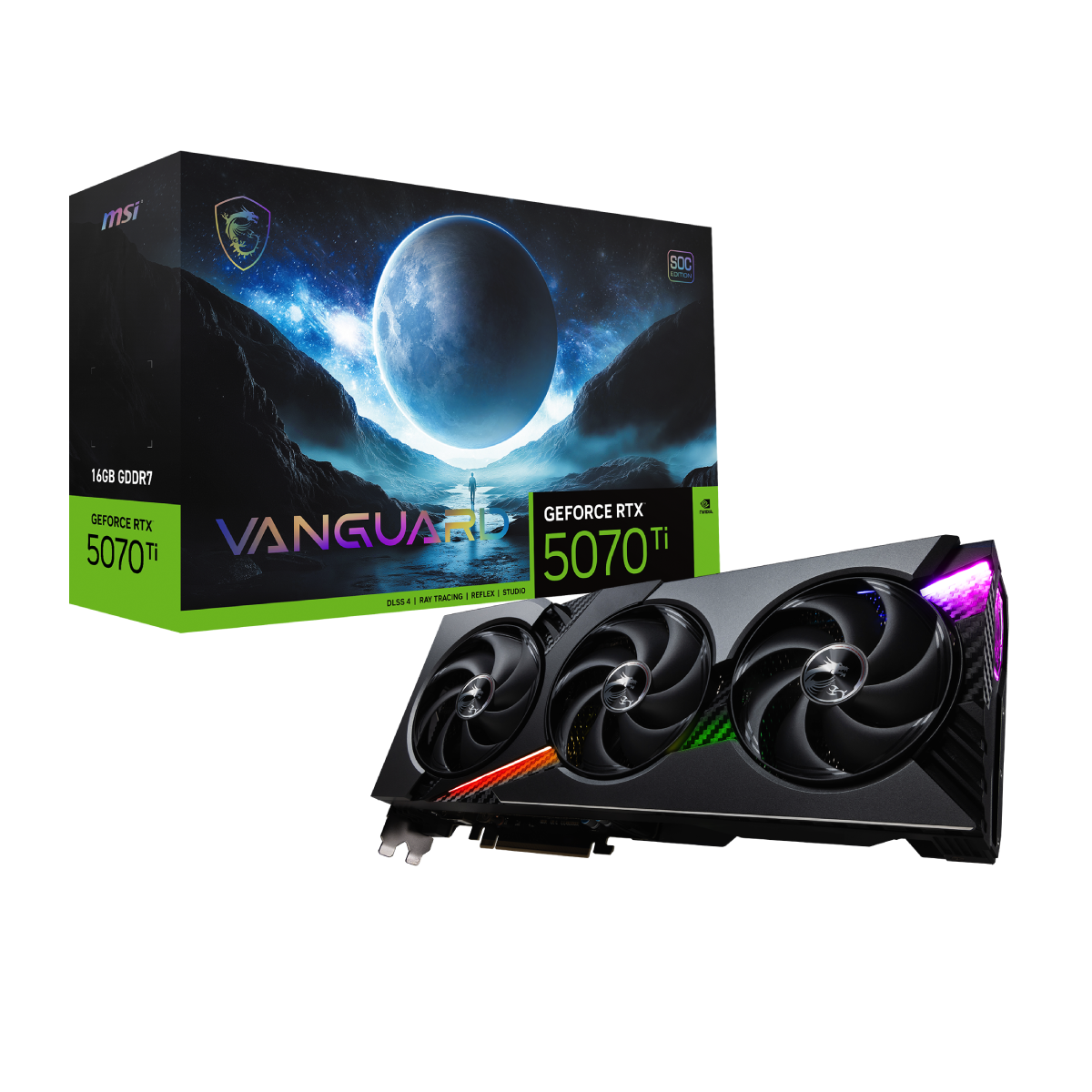 MSI GeForce RTX 5070 Ti 16G VANGUARD SOC | Tarjeta Gráfica